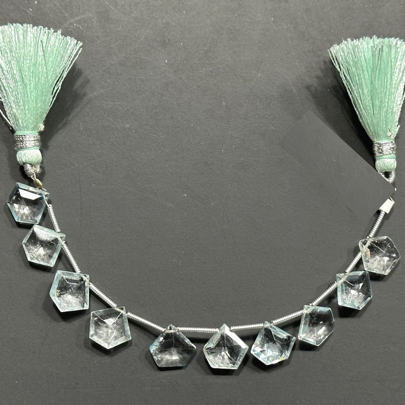 Sky Blue Topaz Diamond Faceted Bead Strand, 4 inch