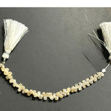 Faceted White Zircon Teardrop Bead Strand, DIY Jewelry Making (4 Inch, 21 Cts)
