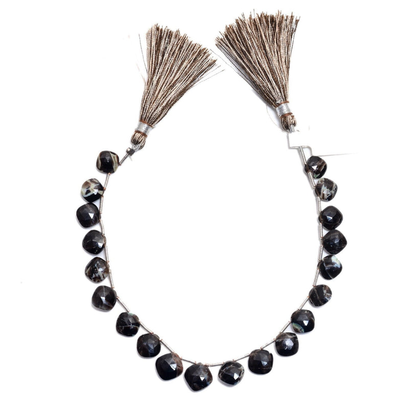 Zuby Quartz Faceted Cushion 4 inch Bead Strand 9-10.5mm & 23 Cts Natural Semi Precious Gemstone Birthstone Women Jewelry Making Necklace DIY