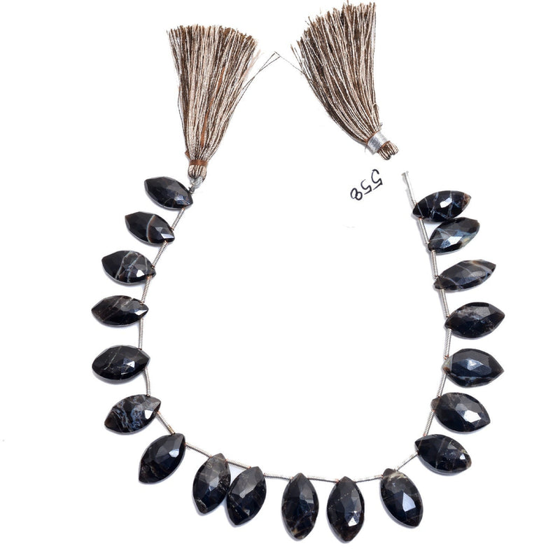 Zuby Quartz Faceted Marquise 4 inch Bead Strand 8X13-7.5X14.5mm & 35 Cts Natural Semi Precious Gemstone Birthstone Women Jewelry Making DIY