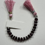Garnet natural semi-precious gemstone bead strands, rondelle-shaped 4-inch long bead strand, faceted bead size 6mm handmade gemstone bead strand 34 Carat, women jewelry making necklaces, earrings, and bracelets bead strands.