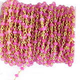 fuschia pink chalcedony birthstone month March, zodiac sign Gemini.