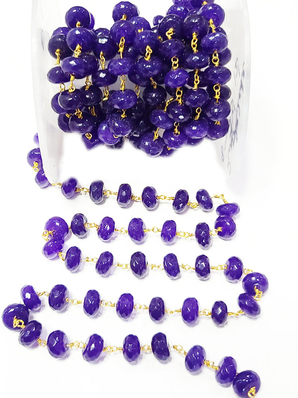 Amethyst Jade Rosary Chain Jewelry