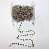 labradorite faceted 5-6mm 7-8mm 8-9mm bead rosary chain.