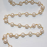 pink freshwater pearl semi-precious gemstone beads black oxidized antique rosary chain for a necklace, earrings, anklet, and bracelet making.