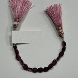 Garnet Faceted Oval 4 inch Bead Strand 6X7-6X9mm & 19 Cts Natural Semi Precious Gemstone Birthstone Women Jewelry Making Crafts