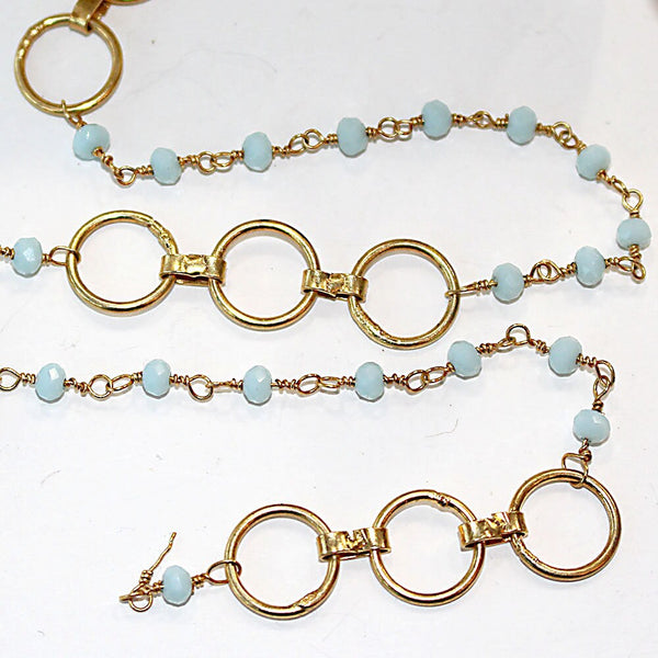 Amazonite Jump Ring Rosary Chain Jewelry