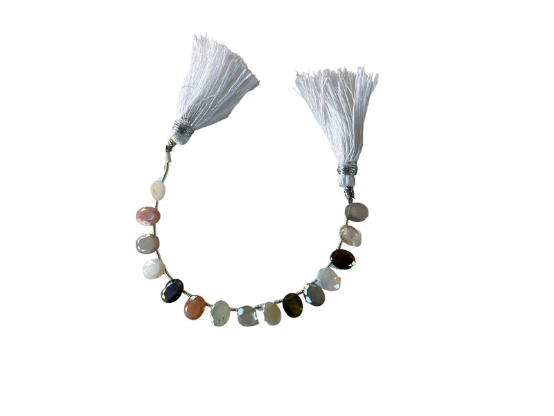 Mystic Multi Stone Faceted Oval Bead Strand, DIY Jewelry Making