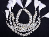 Heart Mystic White Sillimanite Beads - DIY Beading Supplies