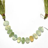 Prehnite Faceted Rondelle 4 inch Bead Strand 7 MM & 35 Carats Natural Semi Precious Gemstone Birthstone DIY Jewelry Making Necklace