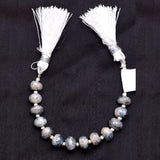 Silverite Faceted Rondelle 4 inch Bead Strand 7mm & 30 Cts Natural Semi Precious Gemstone Birthstone Women Jewelry Making Necklace Chakra