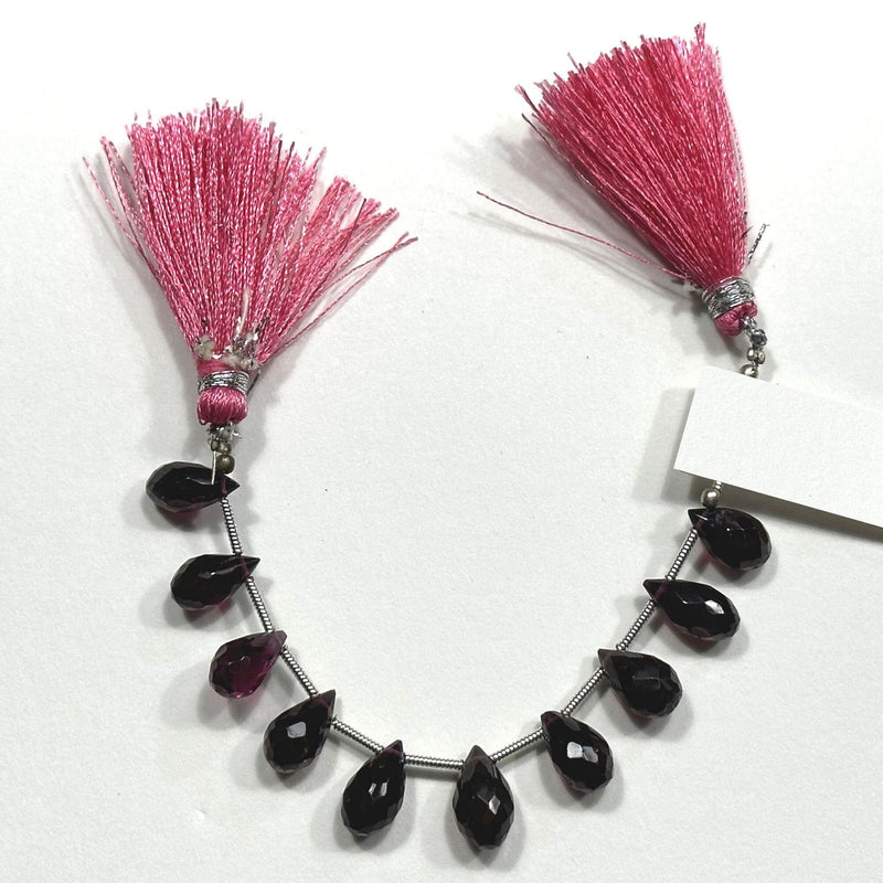 Garnet Faceted Teardrop 4 inch Bead Strand 3X3.5-5X5.5mm & 23 Cts Natural Semi Precious Gemstone Birthstone Women Jewelry Making Crafts