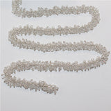 clear quartz semi-precious gemstone beads 24k gold plated over silver rosary chain for a necklace, earrings, anklet, and bracelet making.