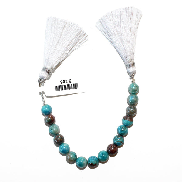 Turquoise Sillicatite natural semi-precious gemstone bead strands, round-shaped 4-inch long bead strand, faceted bead size 5mm handmade gemstone bead strand 28 Carat, women jewelry making necklaces, earrings, and bracelets bead strands.