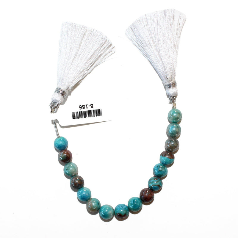 Turquoise Sillicatite natural semi-precious gemstone bead strands, round-shaped 4-inch long bead strand, faceted bead size 5mm handmade gemstone bead strand 28 Carat, women jewelry making necklaces, earrings, and bracelets bead strands.
