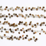 multi moonstone semi-precious gemstone beads 24k gold plated over silver rosary chain for a necklace, earrings, anklet, and bracelet making.