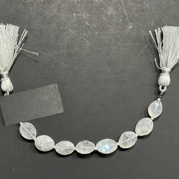 Rainbow Moonstone natural semi precious gemstone bead strands, oval shaped bead strand, faceted bead size 8mm handmade gemstone bead strand 23 Carat, women jewelry making necklaces, earrings, and bracelets bead strands.