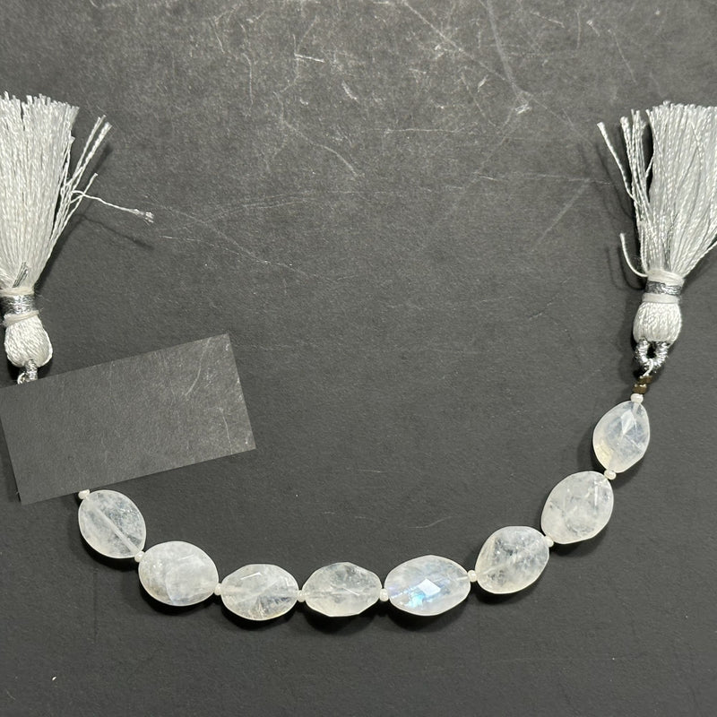 Rainbow Moonstone natural semi precious gemstone bead strands, oval shaped bead strand, faceted bead size 8mm handmade gemstone bead strand 23 Carat, women jewelry making necklaces, earrings, and bracelets bead strands.