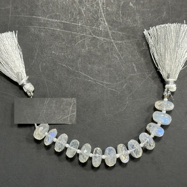 Rainbow Moonstone natural semi precious gemstone bead strands, rondelle shaped bead strand, faceted bead size 8mm handmade gemstone bead strand 72 Carat, women jewelry making necklaces, earrings, and bracelets bead strands.