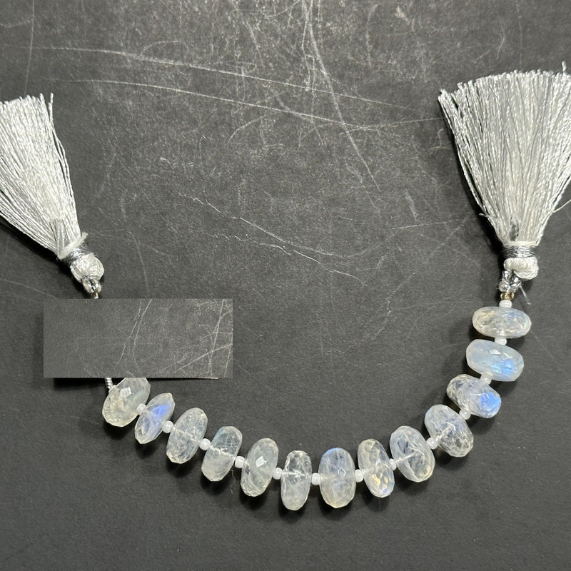 Rainbow Moonstone natural semi precious gemstone bead strands, rondelle shaped bead strand, faceted bead size 8mm handmade gemstone bead strand 72 Carat, women jewelry making necklaces, earrings, and bracelets bead strands.