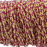 Red Garnet 4mm Beaded Handmade Rosary Chain 24K gold plated over silver Women Jewelry Making Necklace Chain Anklet Bracelet Wholesale Price