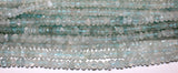 Rondelle Shaped Aquamarine Gemstone Beads