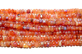 Carnelian AB Coated Light Bead Strand - Sizes 2mm to 7mm