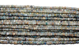 Radiant Dendrite Opal AB Coated Rondelle Gemstone Beads - 13 Inch Strand