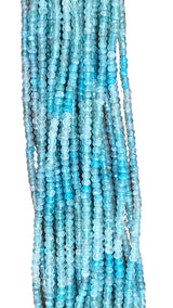Rondelle Shaped Apatite Gemstone Beads
