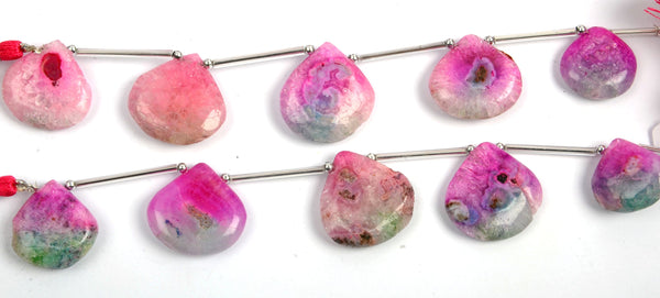Watermelon Solar Quartz Heart Strand