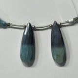 Pear Faceted Turquoise Moonstone Bead, Jewelry Making (9X24mm, 21 Carat)