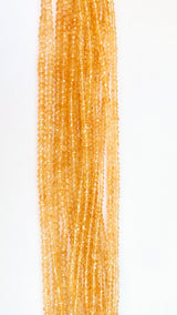 High-Quality Faceted Citrine Quartz Coated Beads
