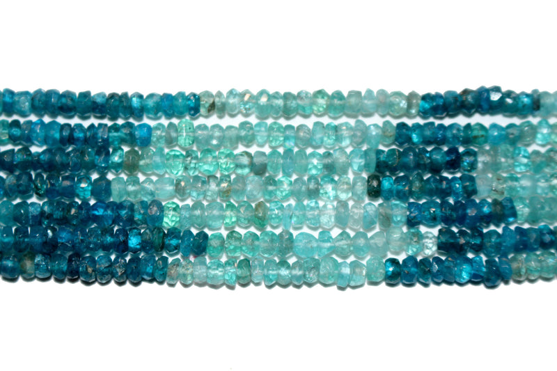 Multi Apatite Rondelle Gemstone Beads