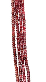 Pink Tourmaline Rondelle Gemstone Beads