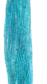 Rondelle Shaped Sky Blue Quartz Gemstone Beads