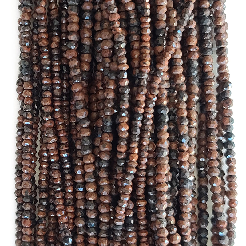 Tiger Eye Brown Rondelle Gemstone Beads