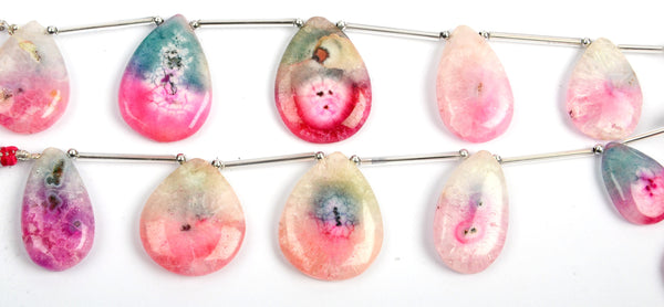 Watermelon Solar Quartz Drop Strand