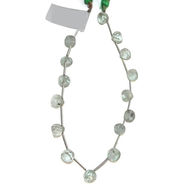 Green Fluorite Faceted Onion Bead Strand, DIY Jewelry Making