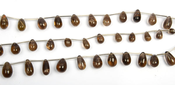 Smoky Quartz Teardrop Strand