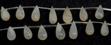 White Moonstone Faceted Teardrop 8 inch Bead Strand Natural Semi Precious Gemstone Birthstone DIY Women Jewelry Making Necklace Earrings