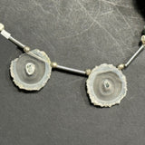 Peacock Quartz Slice Beads, Natural Gemstone Jewelry Making