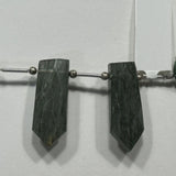 Green Rutilated Quartz Tie Faceted Natural AAA Quality Semi Precious Gemstone Bead 11X29mm & 33Ts Diy Women Jewelry Making Earrings
