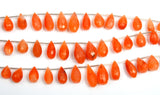 Carnelian Teardrop Beads