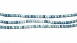 Blue Opal Bead Strand, Smooth Rondelle Gemstone, DIY Jewelry Making