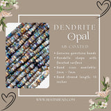 Dendrite Opal AB Coated Rondelle Beads