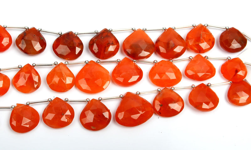 Carnelian Heart Beads