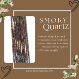 Smoky Quartz Faceted Wheel Bead Strand