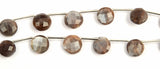 Chocolate Moonstone Puffy Coin Strand