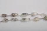 Herkimar Diamond Quartz Smooth Tumble 8 inch Bead Strand Natural Semi Precious Gemstone Birthstone DIY Women Jewelry Making Necklace Craft