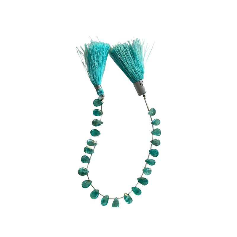 Sky Blue Apatite Faceted Pear 8 inch Bead Strand Natural Semi Precious Gemstone Birthstone DIY Women Jewelry Making Necklace Earrings Craft